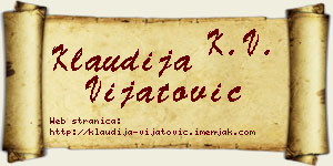 Klaudija Vijatović vizit kartica